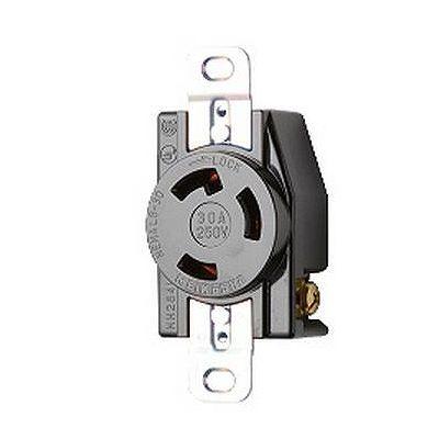 明工社 UL・CSA 輸出機器専用 接地引掛埋込コンセント 2P 30A 250V MH2841