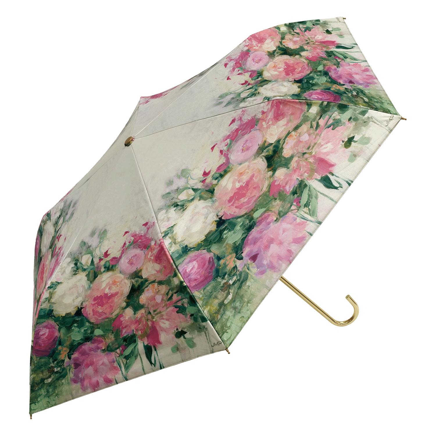 【秋日傘】アーチストブルーム 名画花柄 晴雨兼用折傘 02