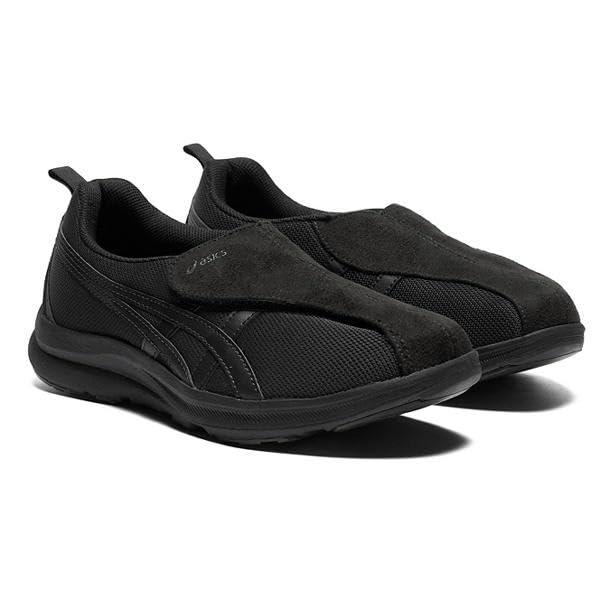 [アシックスウォーキング ウェルネスウォーカー] ウォーキングシューズ ライフウォーカー脱ぎ履きしやすい 3E レディース ブラック/ブラック018 24.5 cm