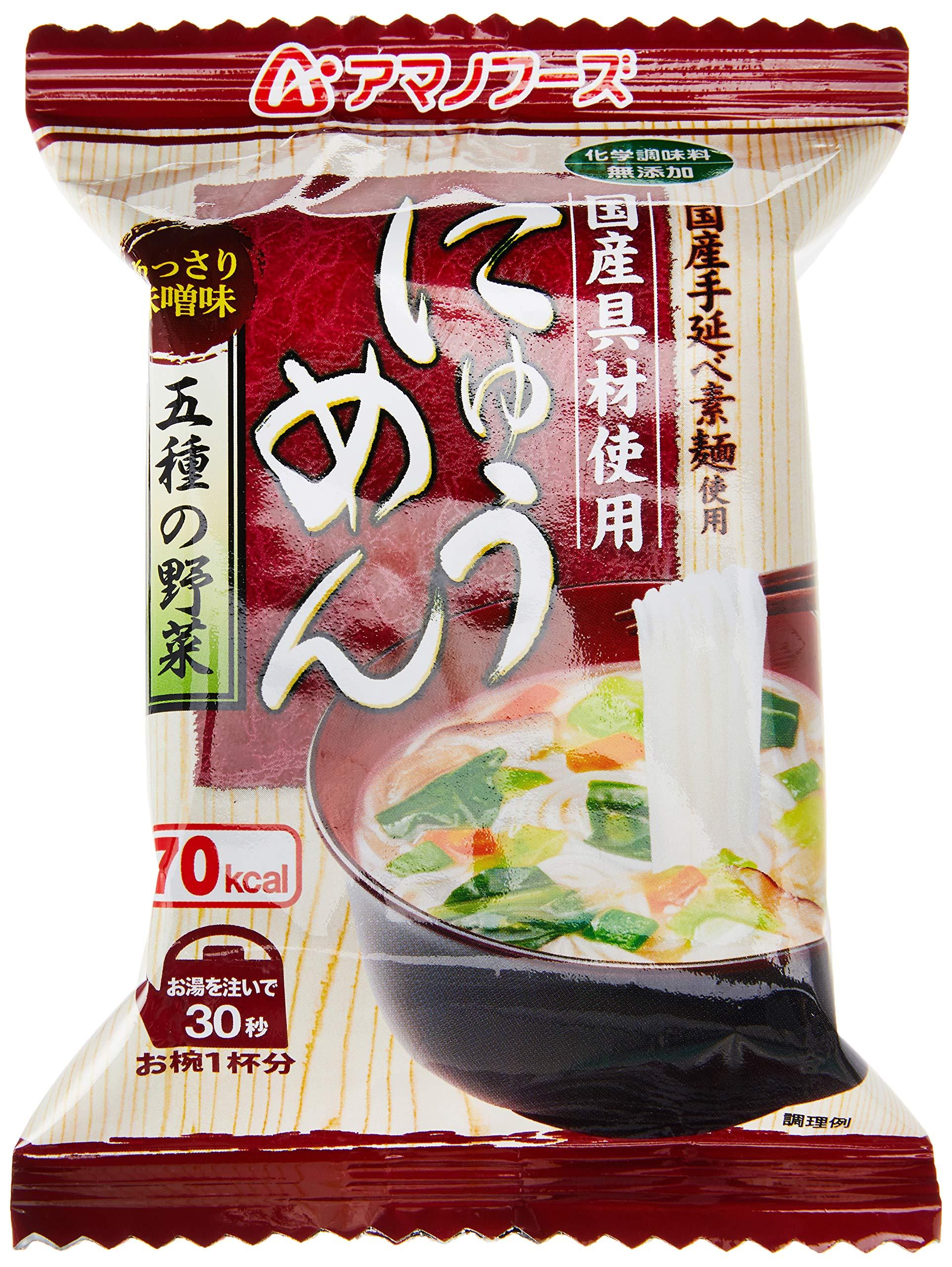 アマノフーズ にゅうめん 五種の野菜(あっさり味噌味) 18.5g