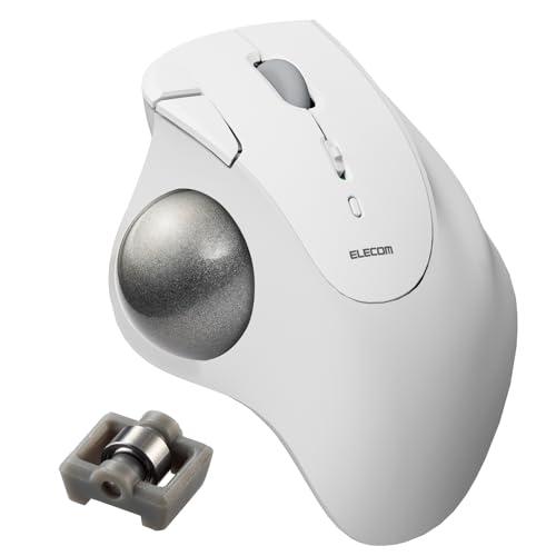 エレコム ワイヤレス トラックボールマウス Bluetooth IST ベアリング支持 親指操作 36mmボール 5ボタン Windows Mac Chromebook ホワイト M-IT11BRWH