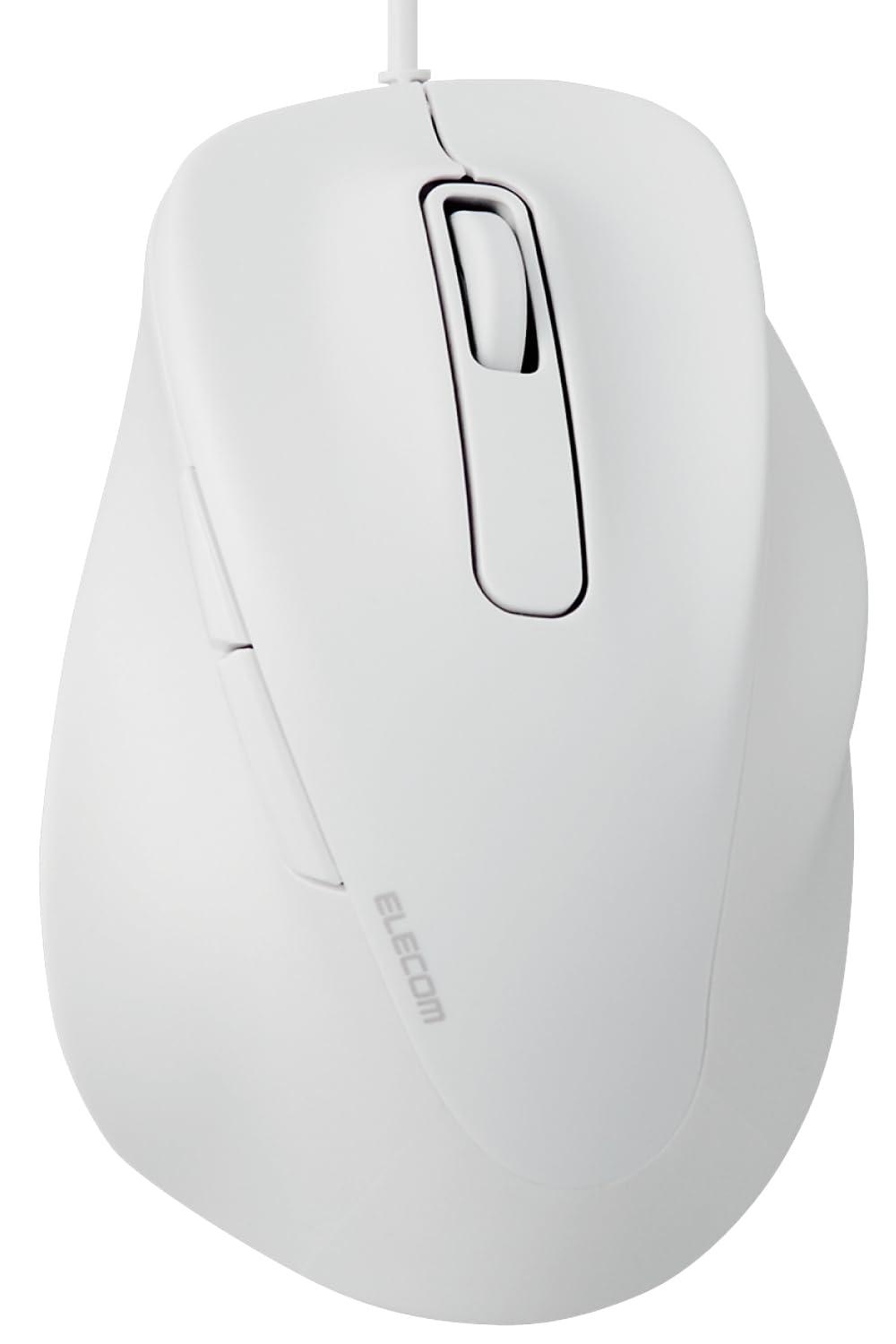 エレコム 有線マウス EX-G 静音 Mサイズ 5ボタン 「AskDoctors評価サービス」認証 抗菌 ホワイト M-XGM30UBSKWH