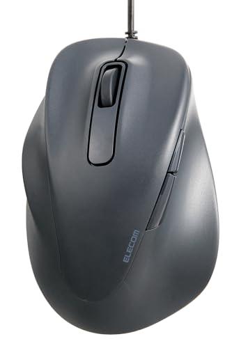 エレコム マウス 有線マウス 静音 EX-G 2023年モデル 左手用 Sサイズ 5ボタン 「AskDoctors評価サービス」認証 抗菌 ブラック M-XGS31UBSKBK