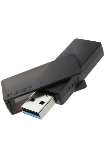 エレコム キャップ回転式USBメモリ(ブラック) 64GB ブラック MF-RMU3B064GBK エレコム キャップ回転式USBメモリ(ブラック) 64GB ブラック MF-RMU3B064GBK