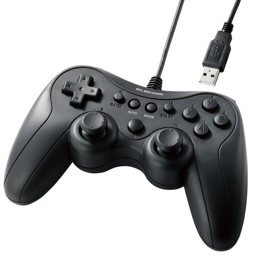 エレコム ゲームパッド 有線 Xinput PS系配置 連射 スティックモード切替 軽量 ブラック JC-GP20SBK エレコム ゲームパッド 有線 Xinput PS系配置 連射 スティックモード切替 軽量 ブラック JC-GP20SBK