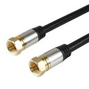 5個セット HORIC アンテナケーブル 3m ブラック アルミヘッド 両側ネジ式コネクタ AC30-375BKX5(2)