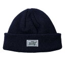MACK BARRY(マクバリー) CLASSIC LABEL SHORT BEANIE 大きいサイズ ニットキャップ ニット帽 男女兼用 メンズ レディース ヒップホップ スポーツ ジム ダンス おしゃれ かわいい シンプル ブラック アクリル (ブラック) (ネイビー)(4)