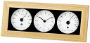 EMPEX 置き掛け兼用 時計 リビウッディ温・湿クロック LV-4300 ナチュラル