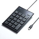 サンワサプライ 有線テンキー USB Type-C接続 静音キー パンタグラフ ブラック NT-23CBK