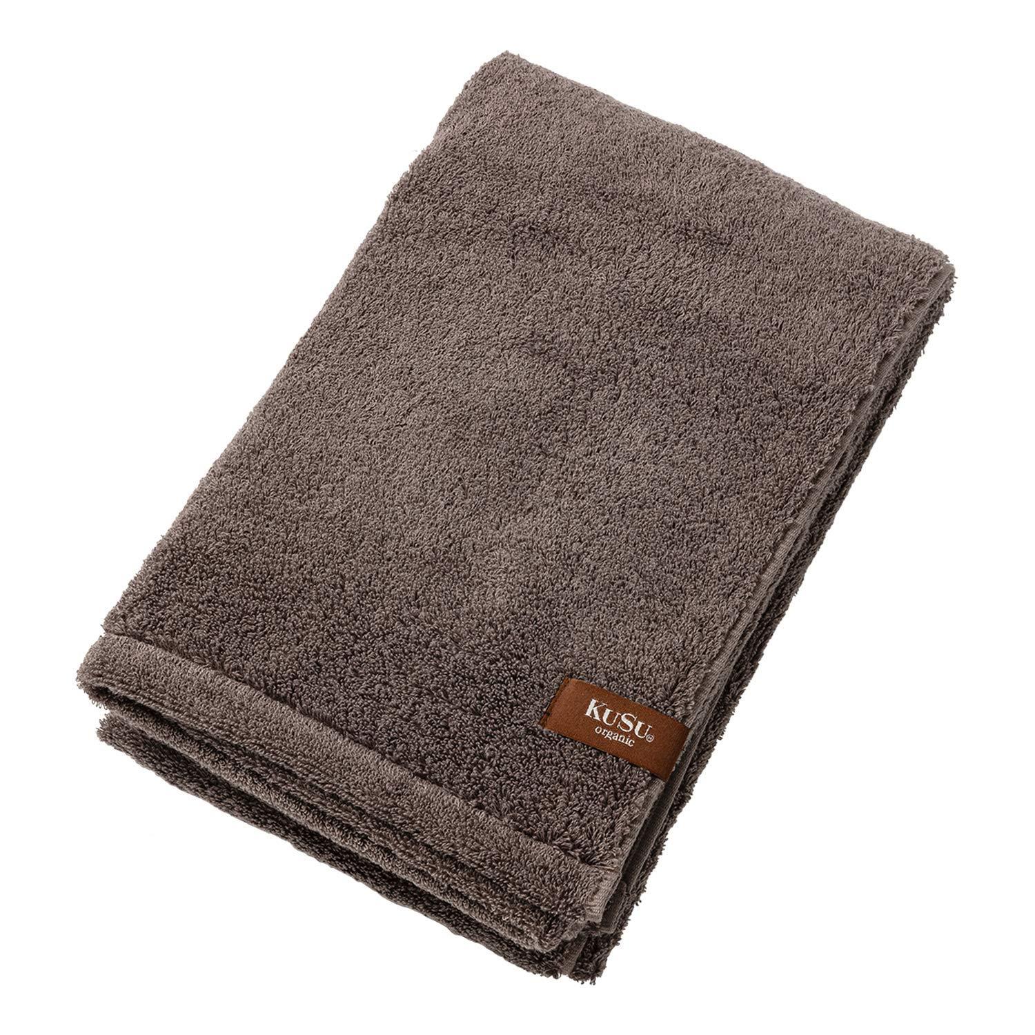 楠橋紋織 くすばしタオル KuSu organic クスオーガニック バスタオル 59cm×120cm ブラウン(PBP YARNプロジェクト対象) 1-68031-11-BR