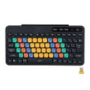 エレコム ワイヤレスキーボード 無線 2.4GHz 子供用 パソコン学習 プログラミング KEY PALETTO キーパレット 大阪電気通信大学 兼宗進副学長監修 抗菌 よみがなシール付 ブラック TK-FS10DMKBK(2)