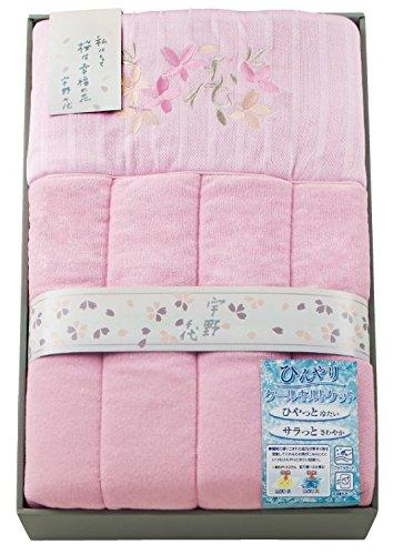 宇野千代 ひんやりキルトケット UCCQ-600 ピンク・6117-042