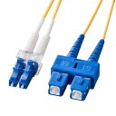 サンワサプライ メガネ型光ファイバケーブル(シングル8.6μm LC×2-SC×2 2m) HKB-LCSC1-02N(2)