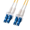 サンワサプライ メガネ型光ファイバケーブル(シングル8.6μm LC×2-LC×2 1m) HKB-LCLC1-01N(2)