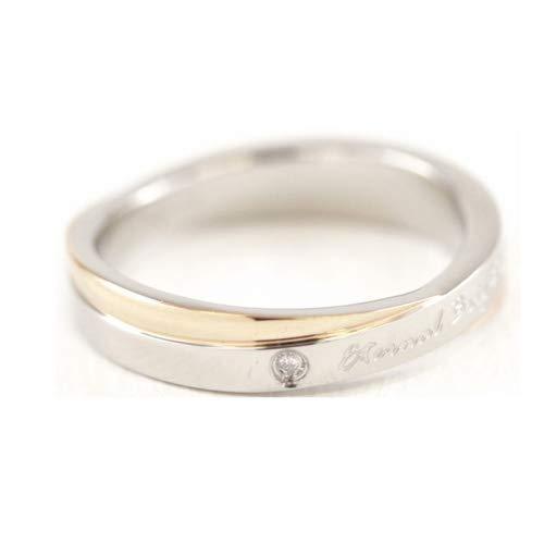 Pure 金属アレルギー対応 ノンアレルギー ステンレス316L ダイヤモンド ペア リング PMS-015-13