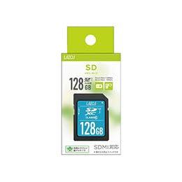 【20個セット】 Lazos SDXCメモリーカード 128GB UHS-I U3 CLASS10 紙パッケージ L-B128SDHX10-U3X20