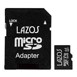 【20個セット】 Lazos 高耐久microSDカード 64GB 紙パッケージ L-B64MSD10-U3V10X20