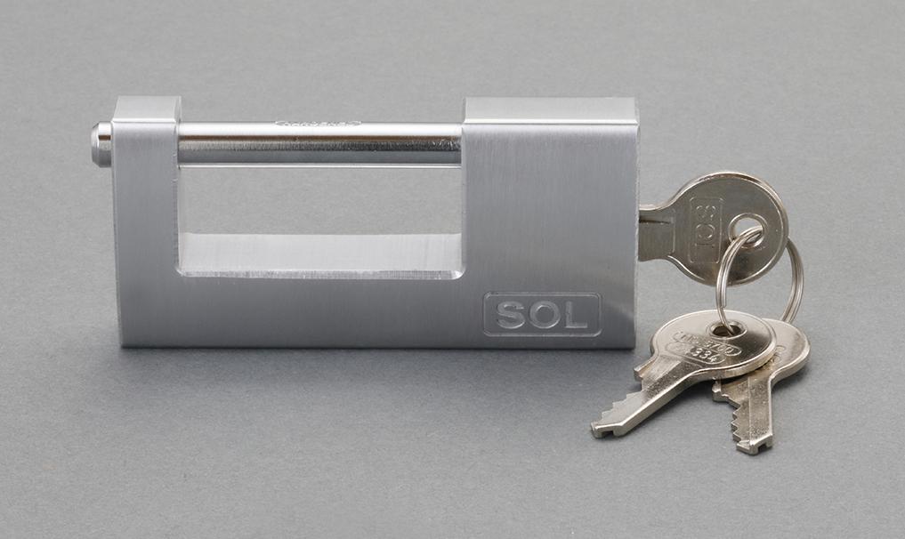 80mm 倉庫錠(アルミ製 同一キー)