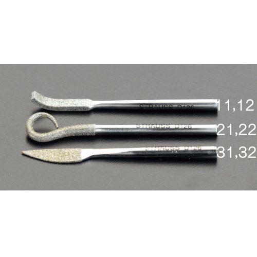 55mm/3.2mm軸 ダイヤモンド鏝やすり(丸/#200)