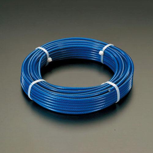 4/ 6mmx 30m/6x 7 ワイヤーロープ(スチール製・PVCコート)