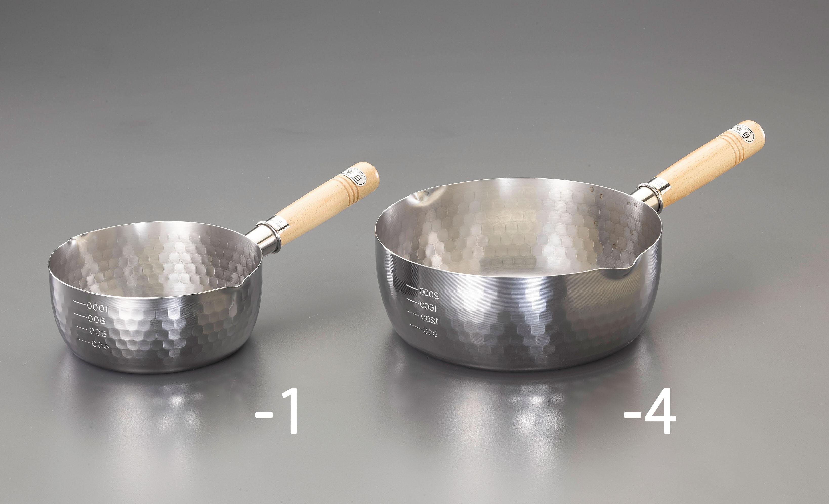 エスコ 2.8L 雪平鍋 ステンレス製/目盛付 EA913VN-4