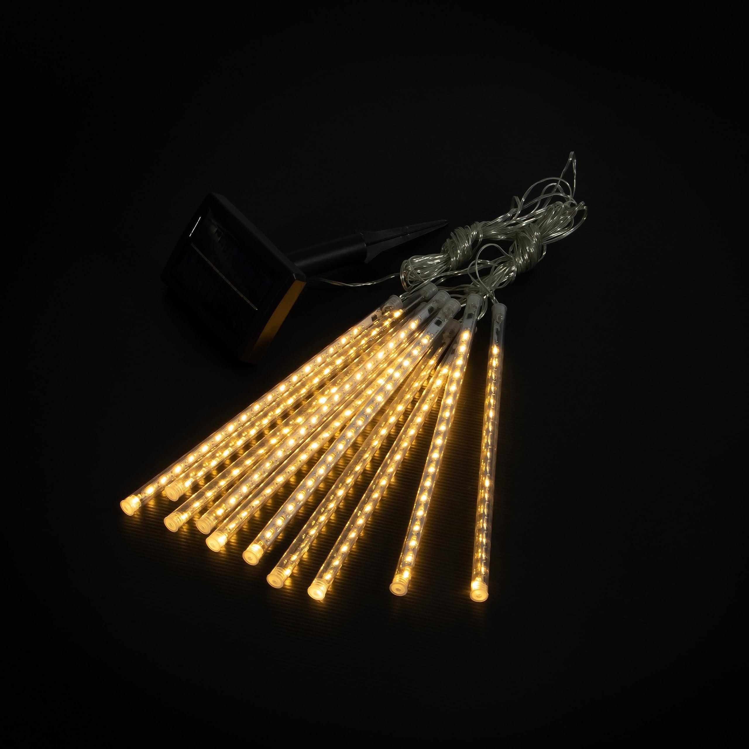 un+usual【ソーラーライト イルミネーション】ゴールド 20×12×12cm ソーラーイルミネーション10球 つらら UN3-ST10GD