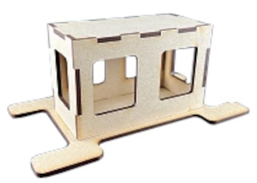 コバアニ模型工房 ペイントアシスト2 (中型戦車 ウォーターライン用) 木製組み立てツール TW-034