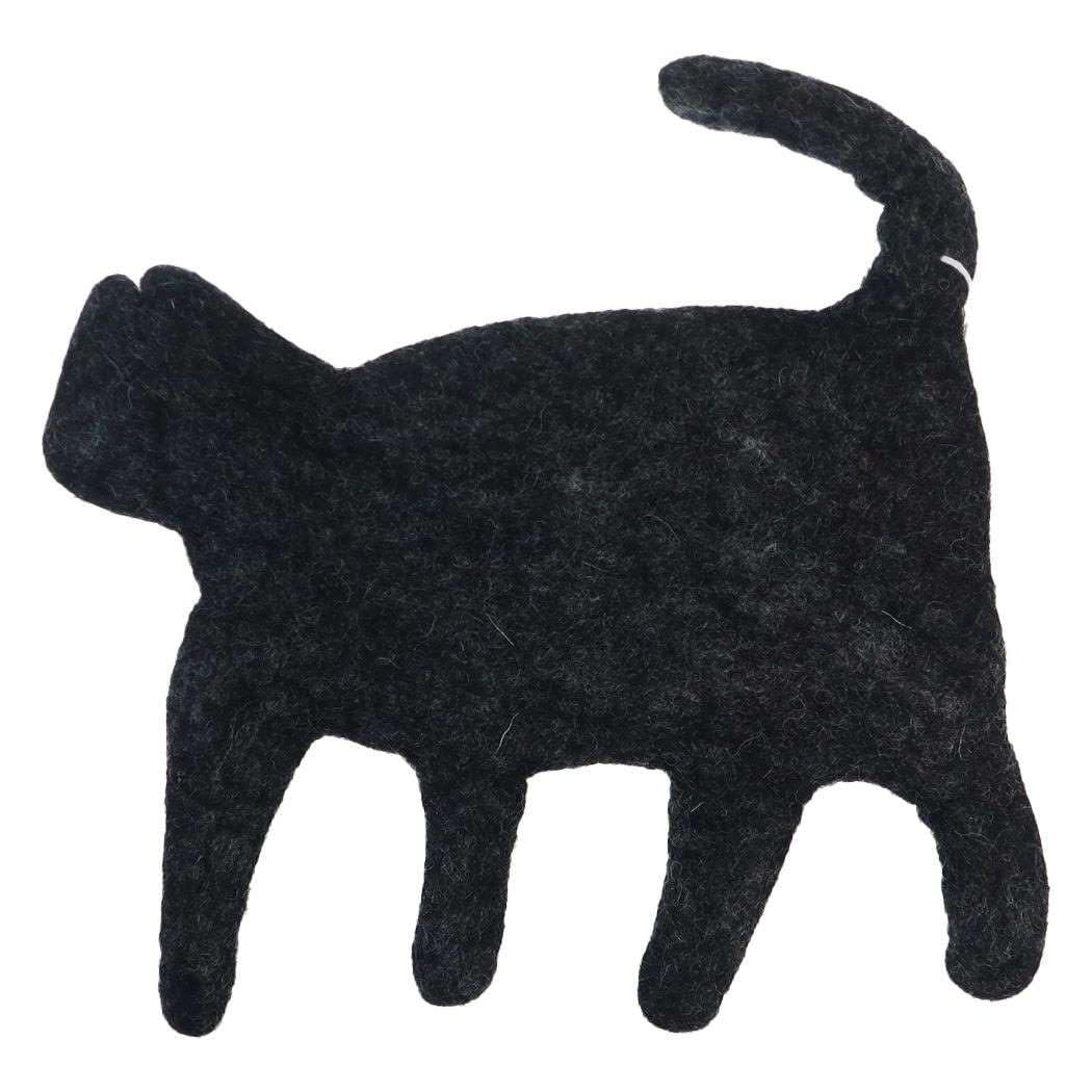 丸眞 鍋敷き Nepal(ネパール) キッチンキャット ハンドメイド 羊毛フェルト 厚手 耐熱 0395002700