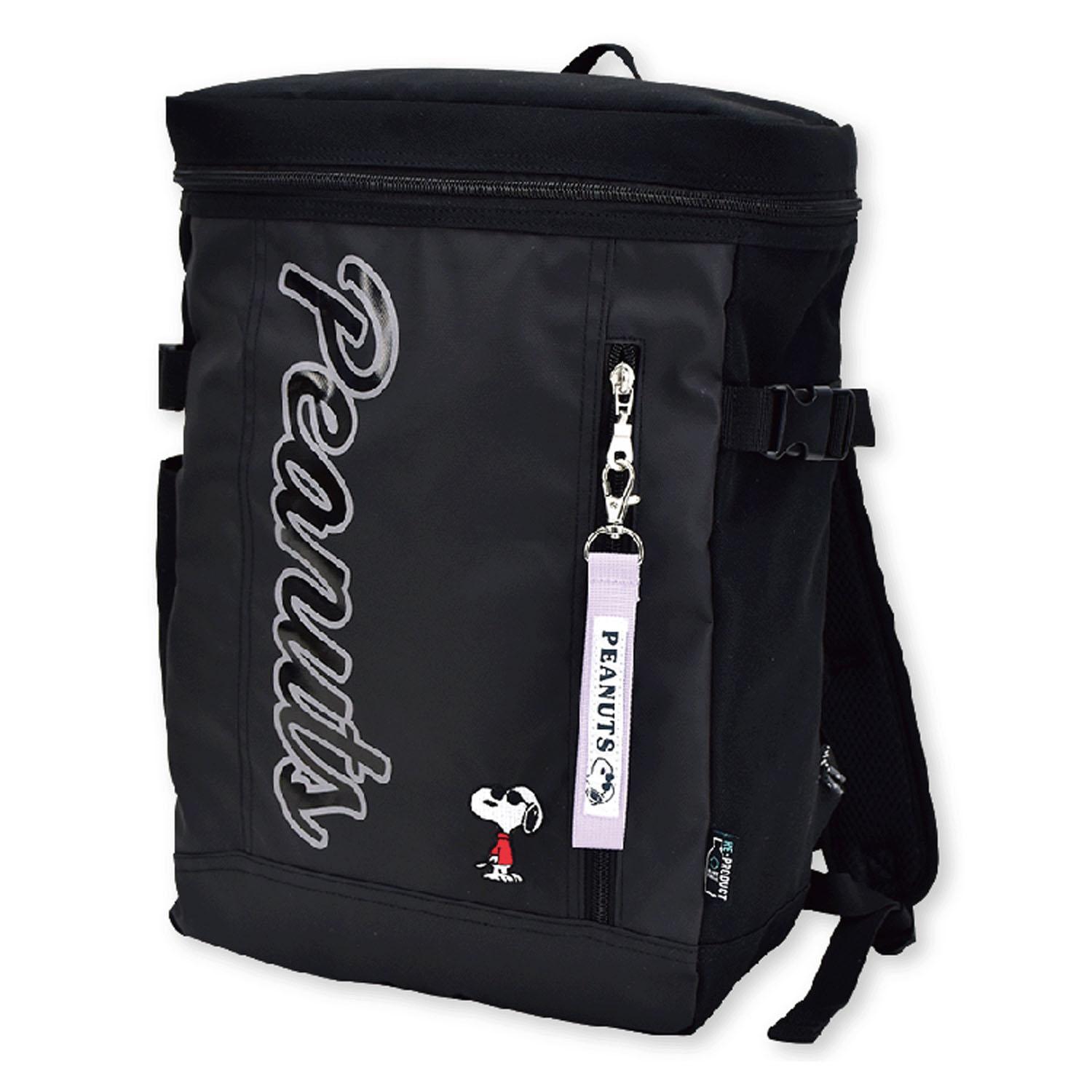 [スヌーピー] リュック リュックサック ボックス型 大容量 20L a4 ボックスリュック レディース 旅行 塾バッグ お出かけ 大人 学生 子供 キッズ 可愛い キャラクター 0420 ジョー・クール/BK(SPZ-3536) one size