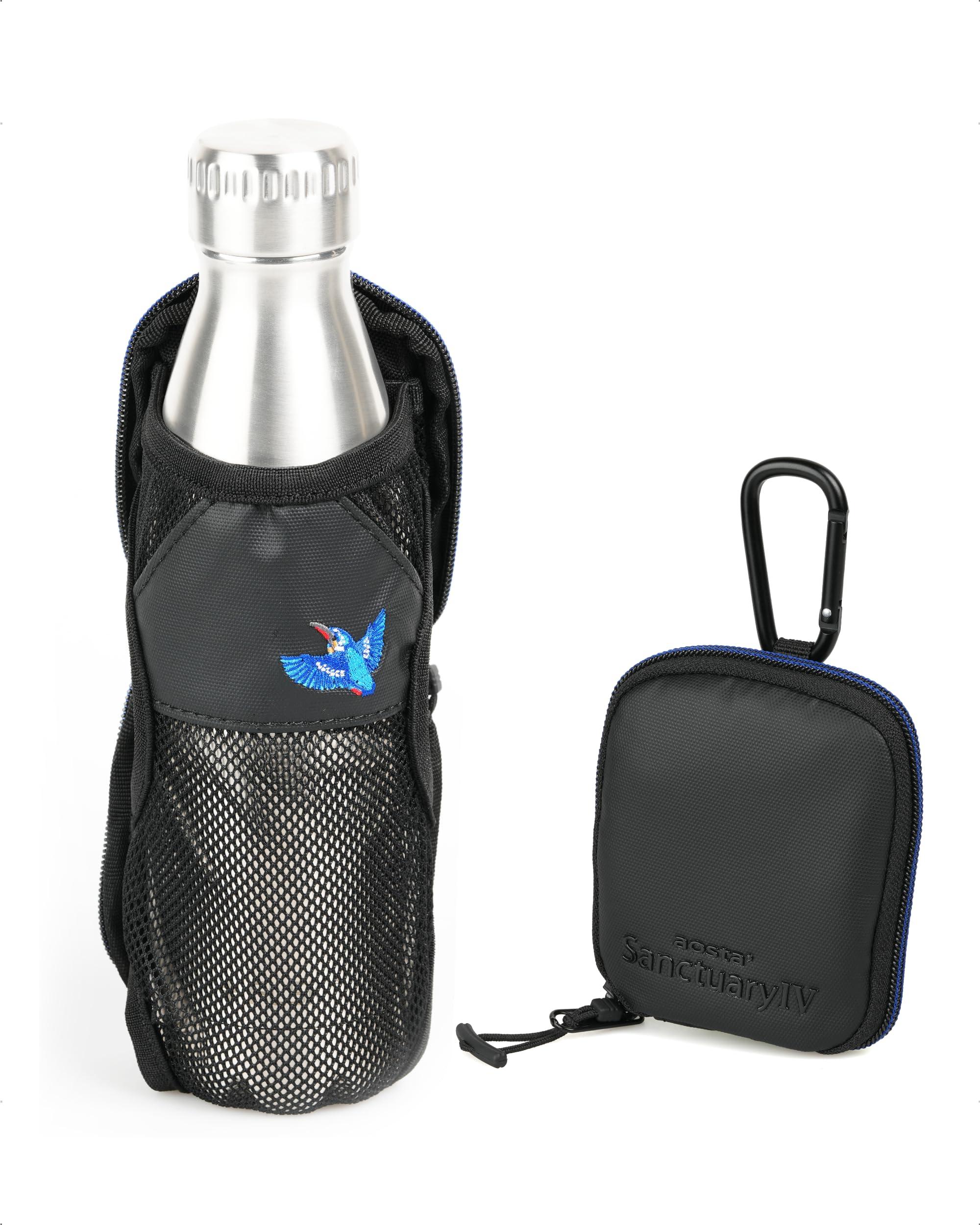 aosta カメラバッグアクセサリ Sancutuary IV ボトルホルスター カワセミブルー 500mlペットボトル収納..