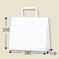 ヘイコー 手提 紙袋 平手紐 H25CB 26-2 シロ 26x11x22cm 50枚