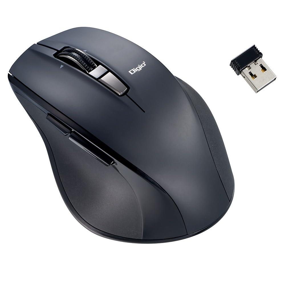 ナカバヤシ 高速スクロール 無線静音5ボタン BLEDマウス/Nブラック MUS-RKF164NBK