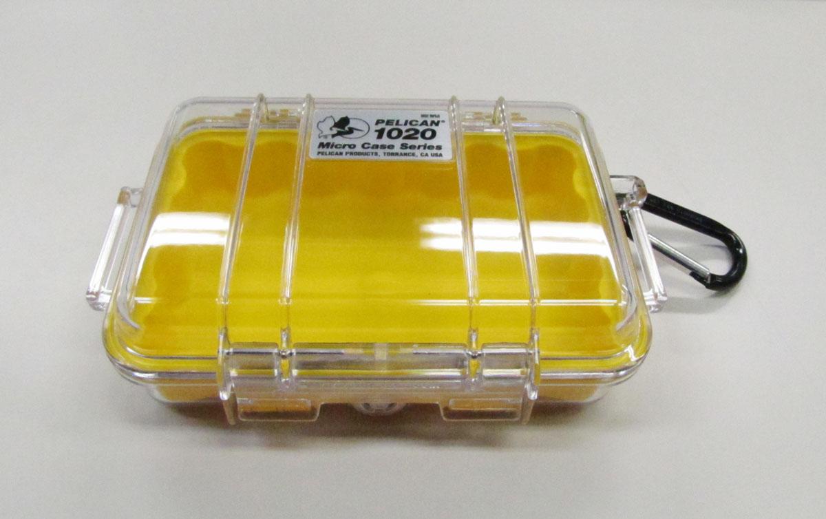 135x90x43mm防水ケース(黄・クリア) イエロー 内寸:135(W)×90(D)×43(H)mm 外寸:173(W)×121(D)×54(H)mmのサムネイル