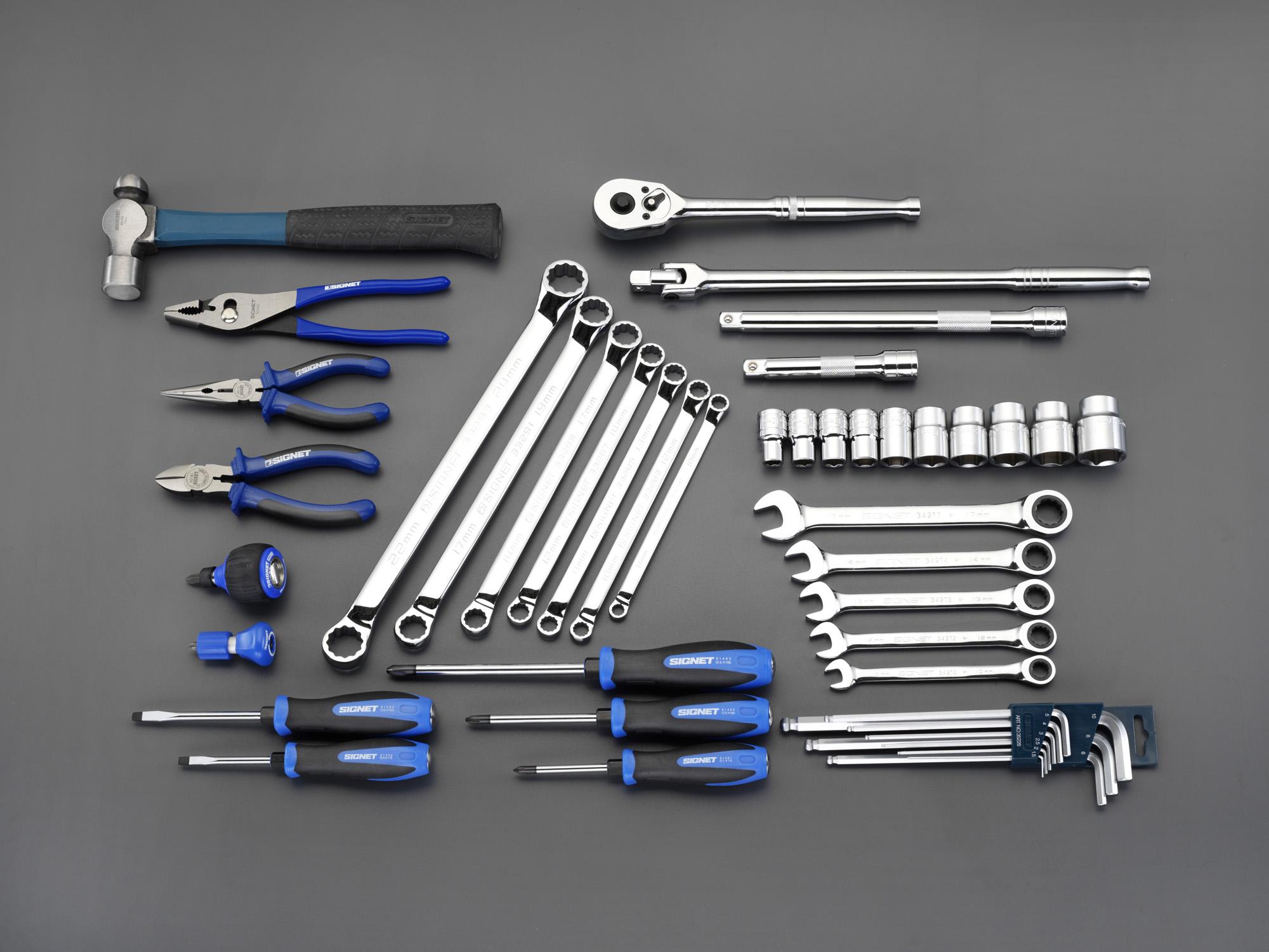 [46個組]工具セット 400(W)×230(D)×190(H)mm(スチール製)