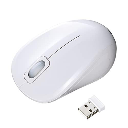 サンワサプライ(Sanwa Supply) 抗菌・静音ワイヤレスブルーLEDマウス(ホワイト) MA-WBSK315W