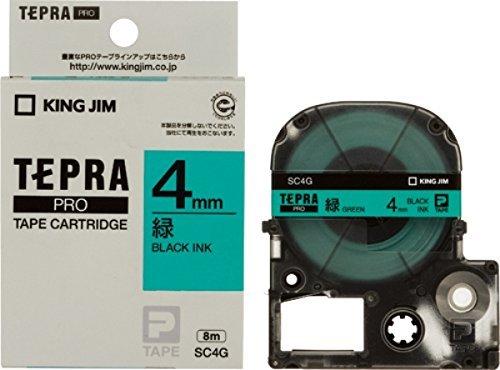 キングジム 【純正】 テプラPROテープカートリッジ カラーラベル(パステル) 4mm 緑ラベル/黒文字 長さ8m SC4G キングジム 【純正】 テプラPROテープカートリッジ カラーラベル(パステル) 4mm 緑ラベル/黒文字 長さ8m SC4G