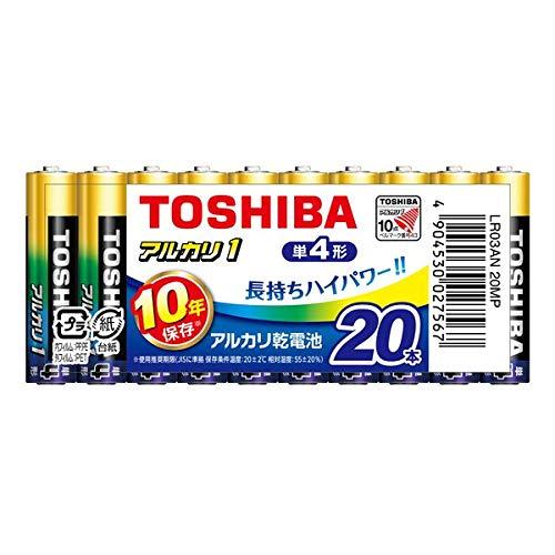 東芝(TOSHIBA) アルカリ乾電池 単4形 20本入 1.5V 使用推奨期限10年 液漏れ防止構造 アルカリ1 まとめパック LR03AN 20MP 東芝(TOSHIBA) アルカリ乾電池 単4形 20本入 1.5V 使用推奨期限10年 液漏れ防止構造 アルカリ1 まとめパック LR03AN 20MP