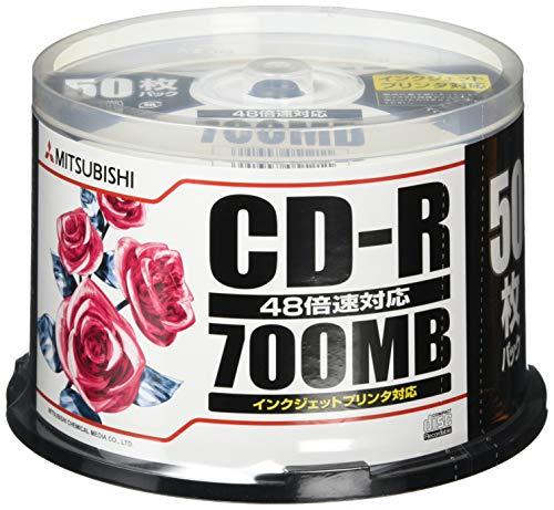 三菱化学メディア CD-R 700MB 4~48倍速対応 50枚スピンドルケース入印刷可能ホワイトレーベル SR80PP50 三菱化学メディア CD-R 700MB 4~48倍速対応 50枚スピンドルケース入印刷可能ホワイトレーベル SR80PP50