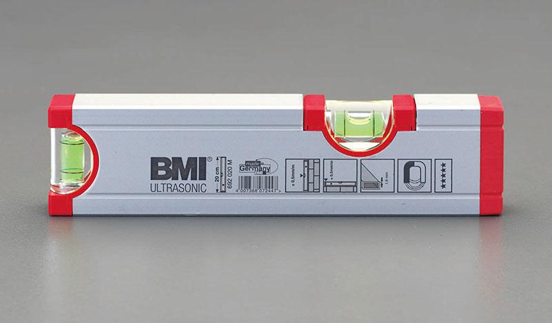 エスコ(ESCO) 200mm アルミ水平器(マグネット付) EA735-20M