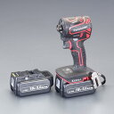 エスコ(Esco) DC18.0V/5.0Ah インパクトドライバー(赤/充電式) EA813PA-19