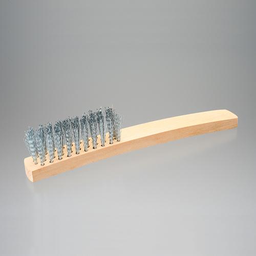 255mmワイヤーブラシ(波線スチール製/4行) 24×100mm