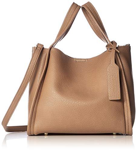 cachecache ミニショルダー付ソフトレザー調ミニバッグ モカブラウン