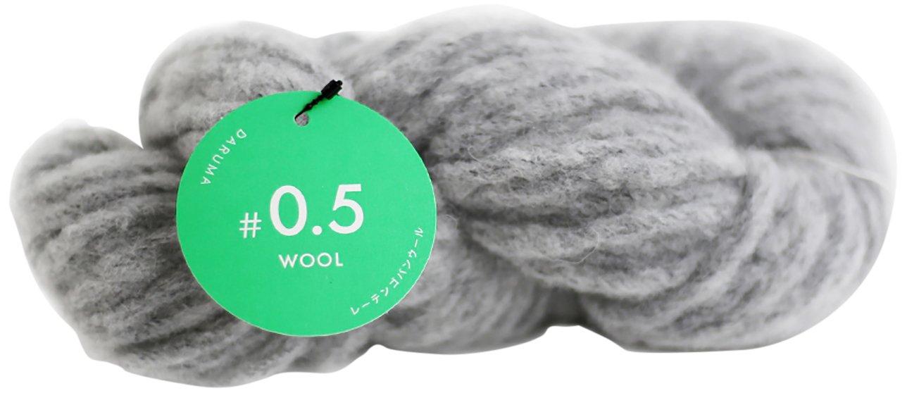 横田 DARUMA #0.5 WOOL 毛糸 超極太 col.2 ライトグレー 80g 約42m 01-6590