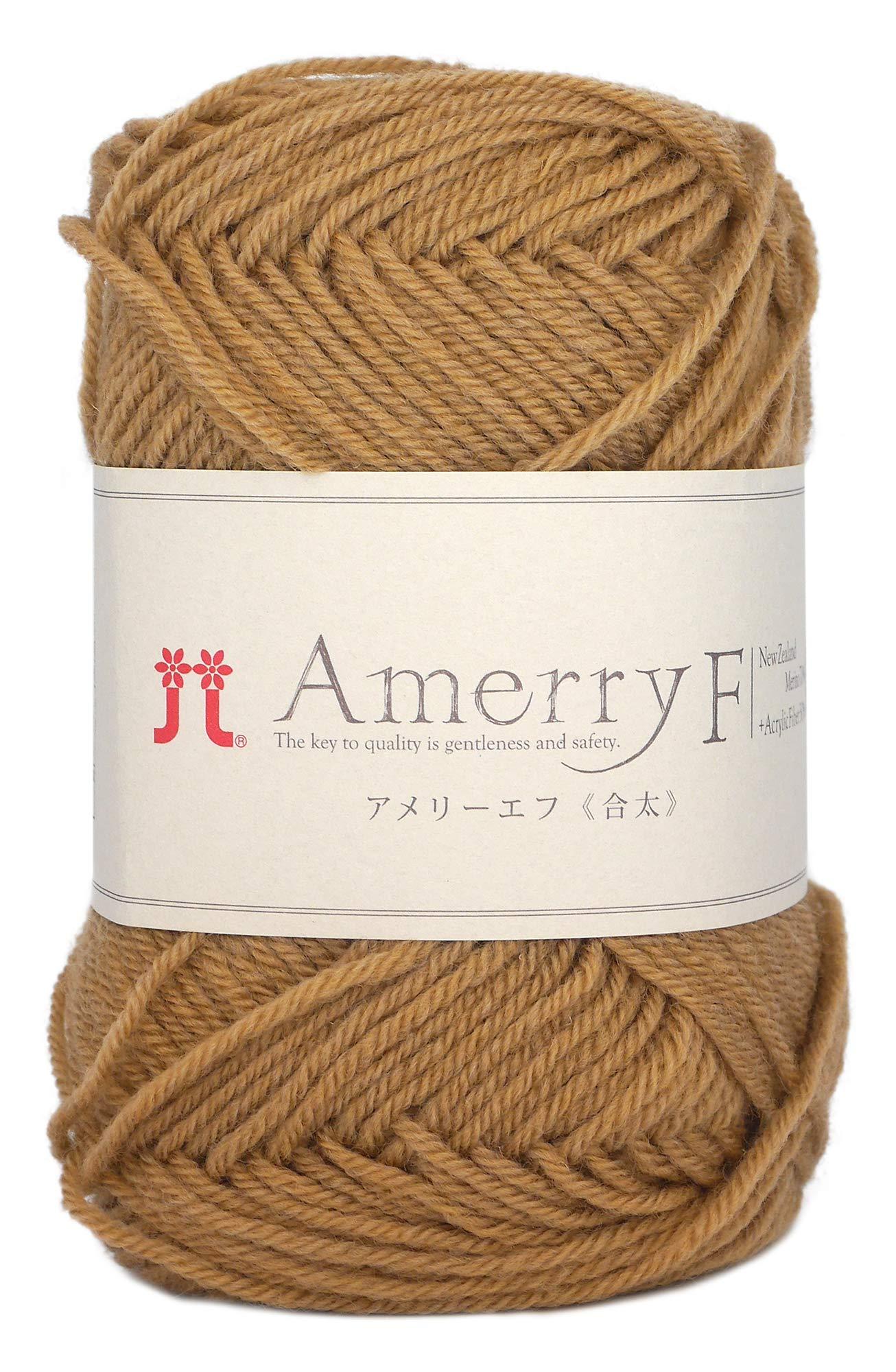 ハマナカ 毛糸 アメリーエフ合太 中太 col.520 ベージュ 系 30g 約130m 2458