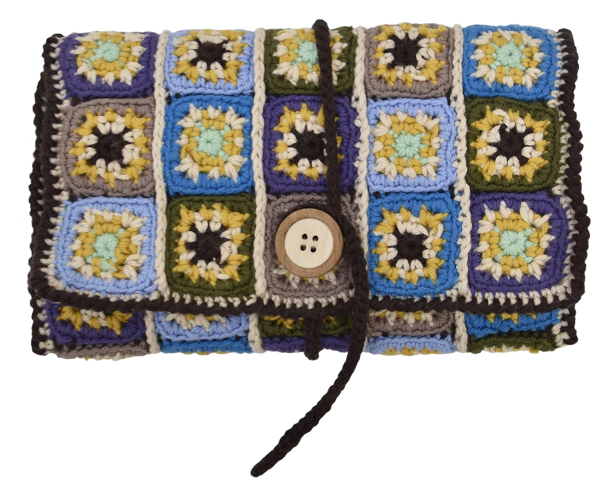 NASKA あみものキット モザイクモチーフカバーのかぎ針ケース HT-21 COL.1 ブルー系