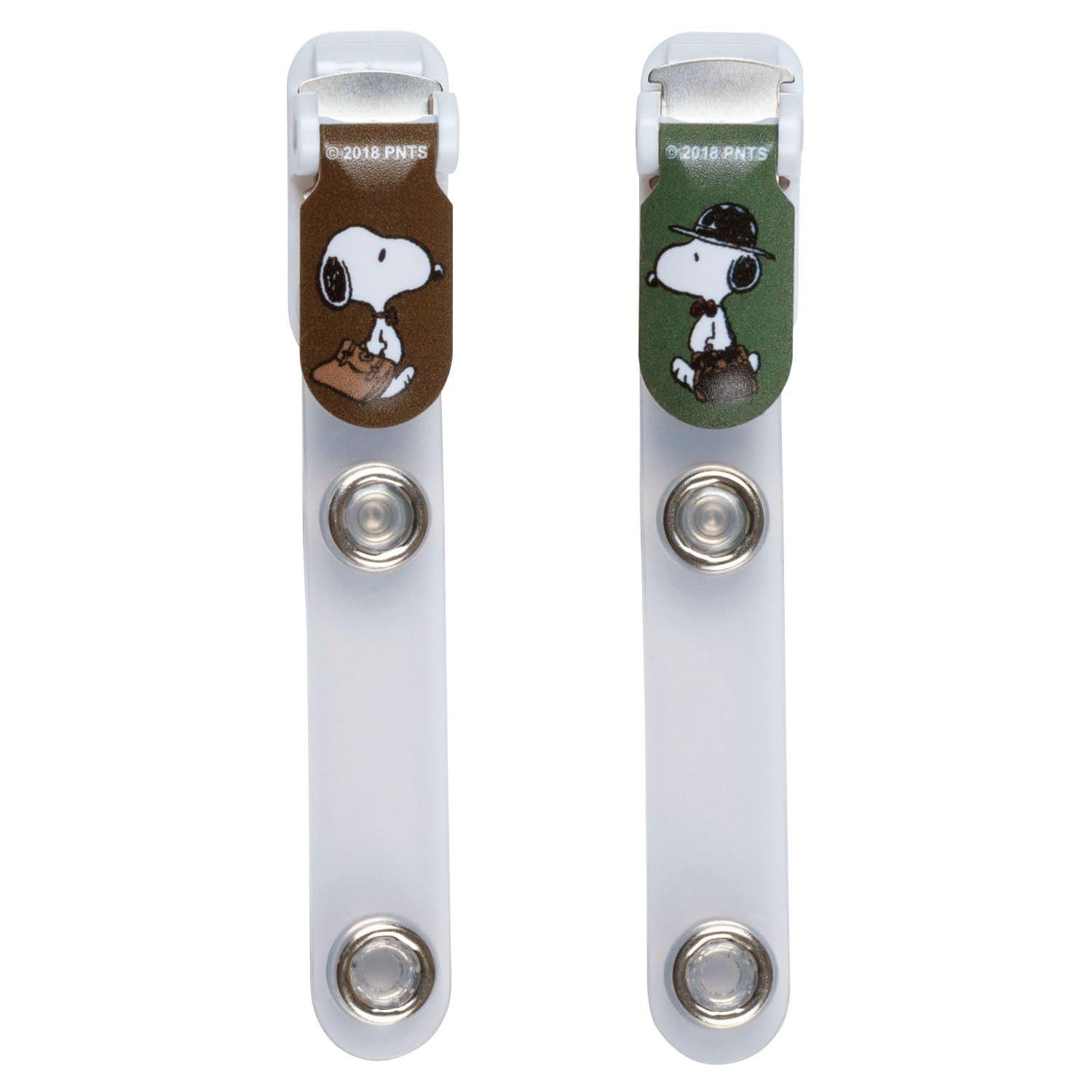ミササ PEANUTS スヌーピー バンドグリップボタン ブラウンとグリーン 8549