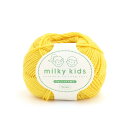 オリムパス製絲 ミルキーキッズ 毛糸 合太 Col.53 イエロー 系 40g 約98m