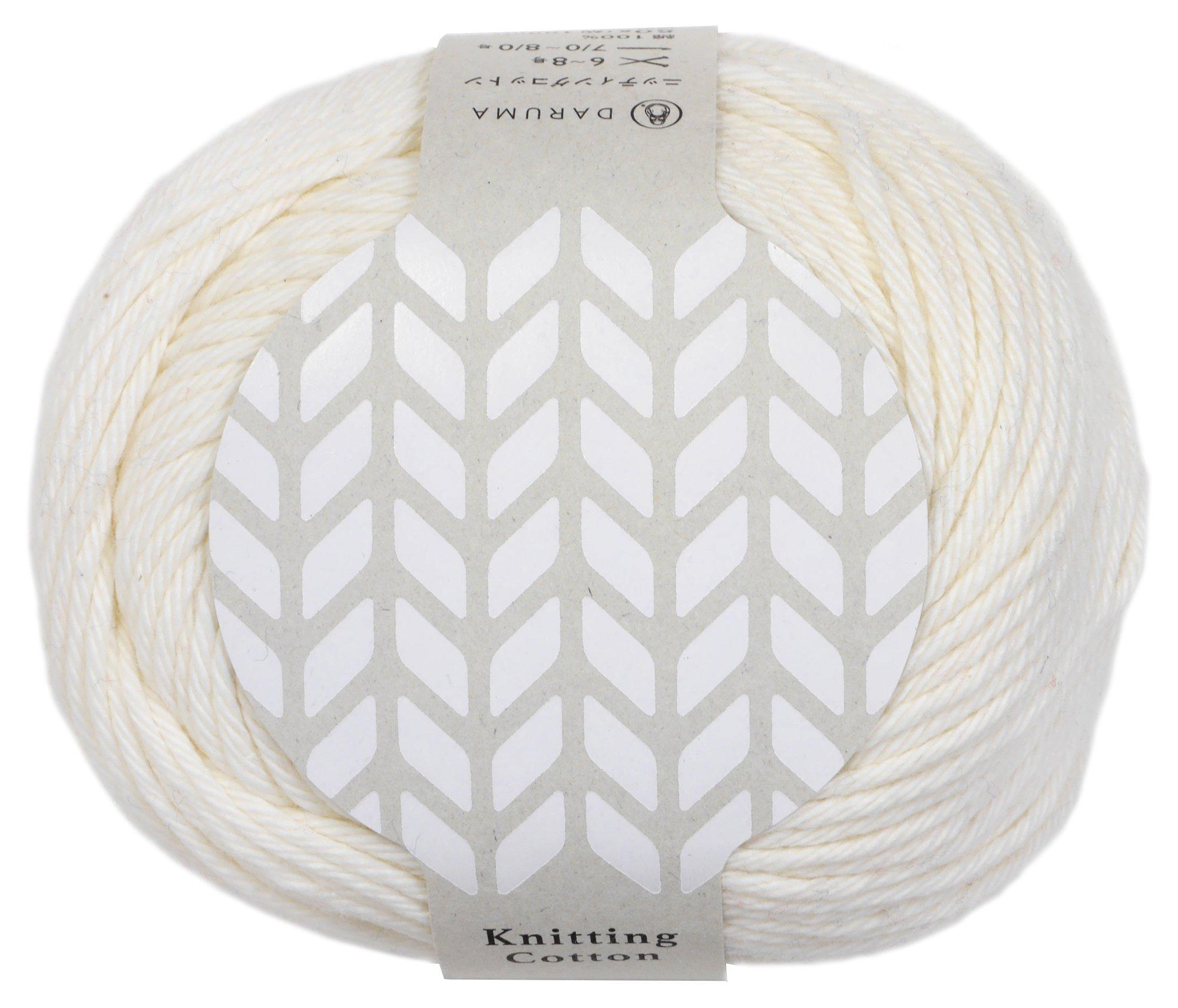 DARUMA ニッティングコットン クラフト 並太 Col.1 ホワイト 系 50g 約100m 3100