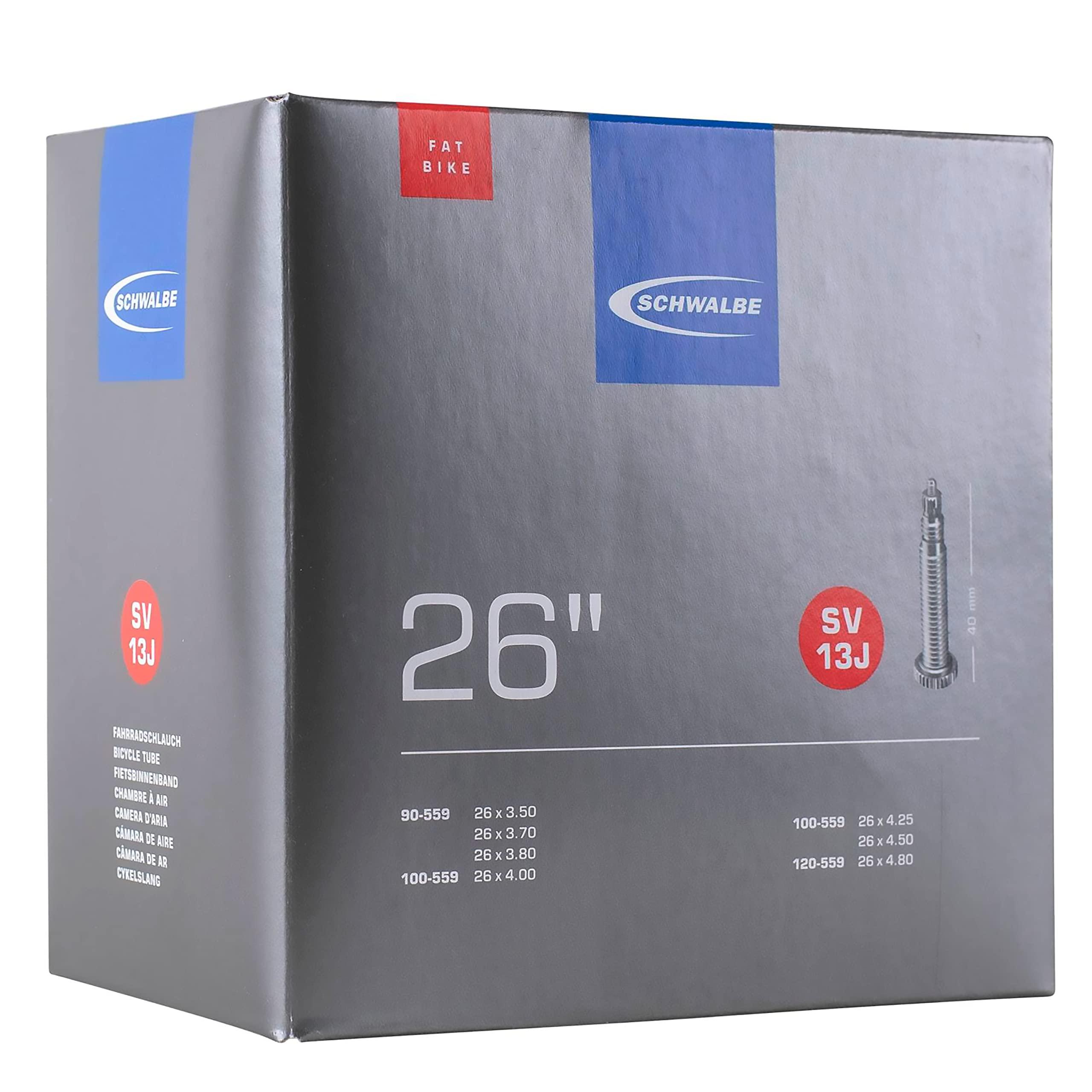 SCHWALBE(シュワルベ) 【正規品】26×3.5/4.8(ファットバイク)用チューブ 仏式 40mmバルブ 13J-SV