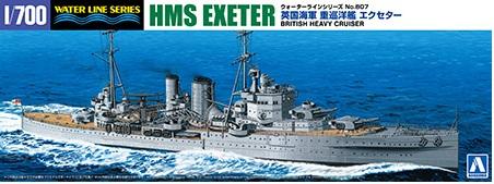 青島文化教材社 1/700 ウォーターラインシリーズ No.807 イギリス 重巡洋艦 エクセター プラモデル (船)
